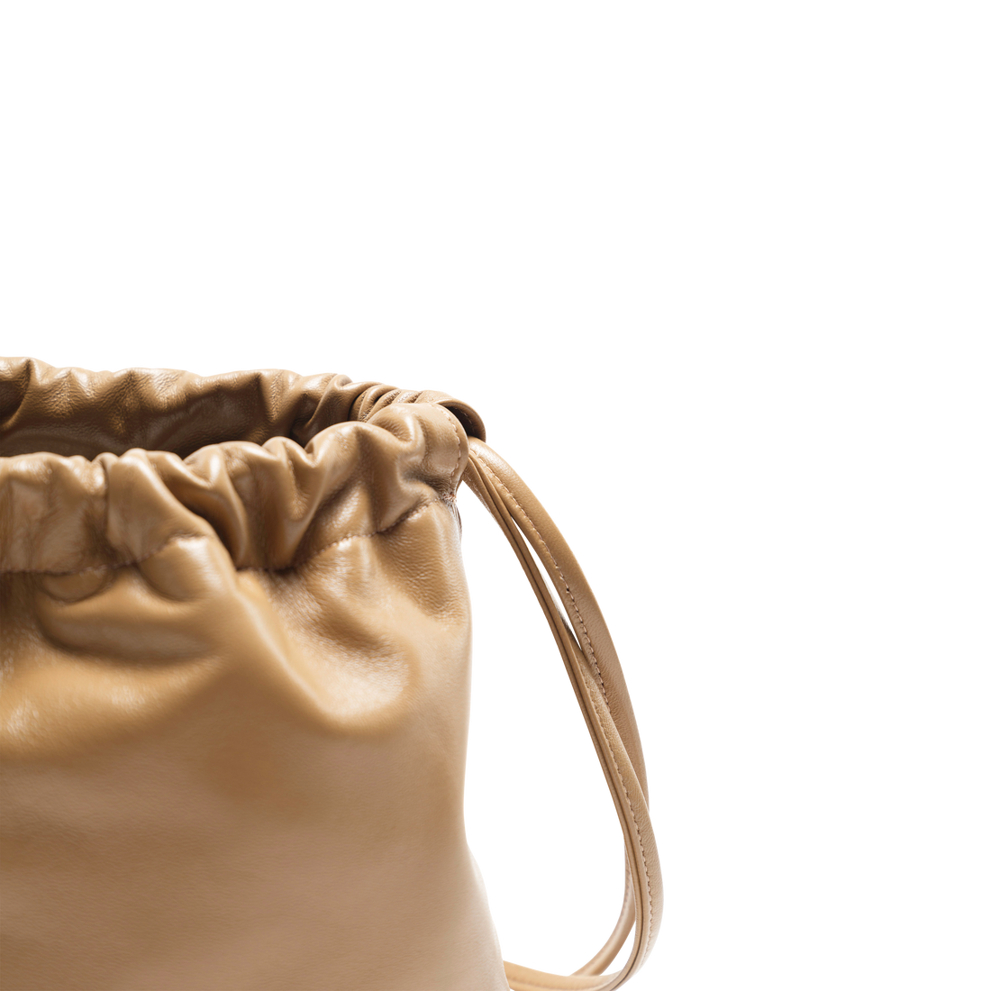 HANDBAGS ALLEGRO BUCKET BAG IN CARAMEL Lemiz