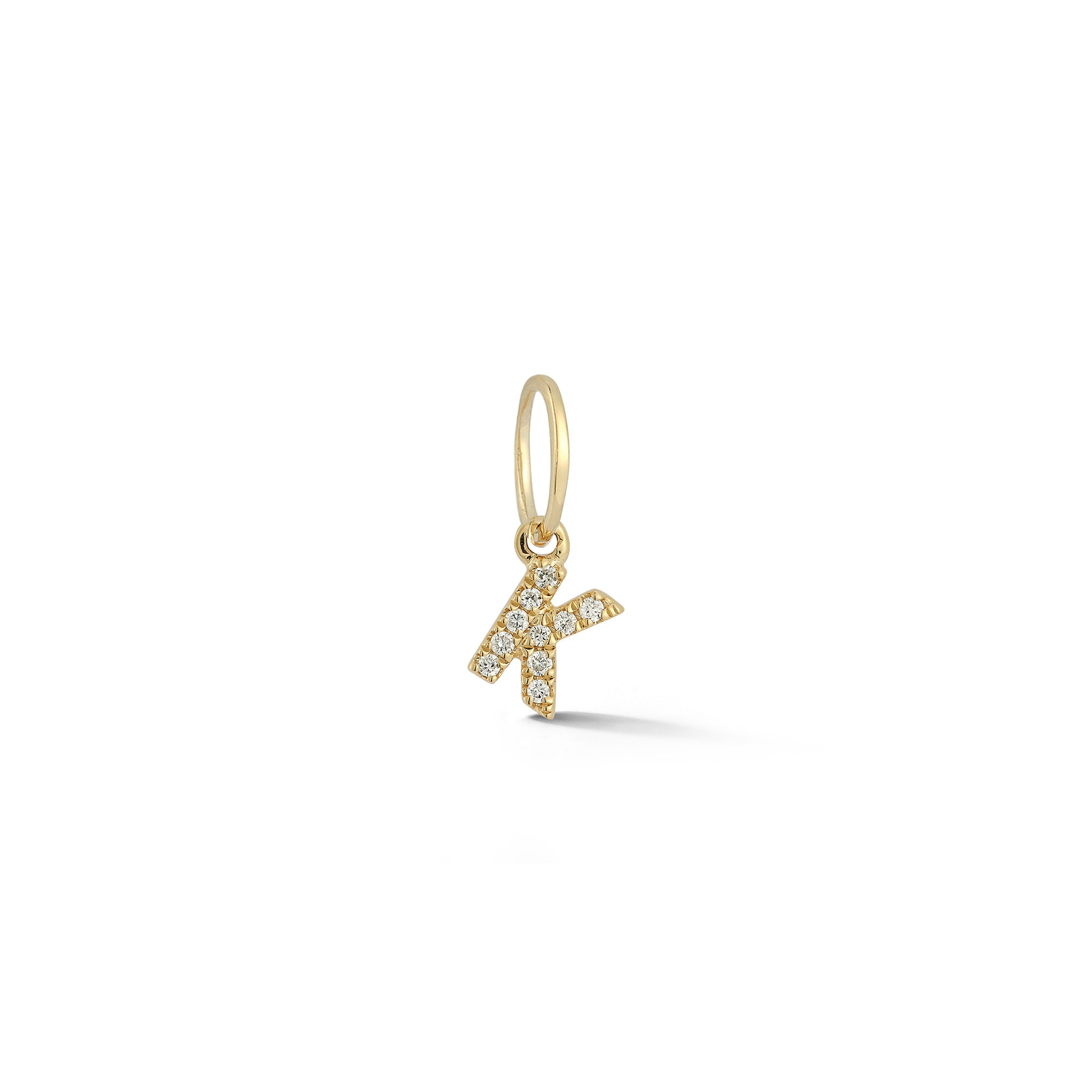 Pendants Dana Rebecca DRD Diamond Letter Charm in Yellow Gold Dana Rebecca