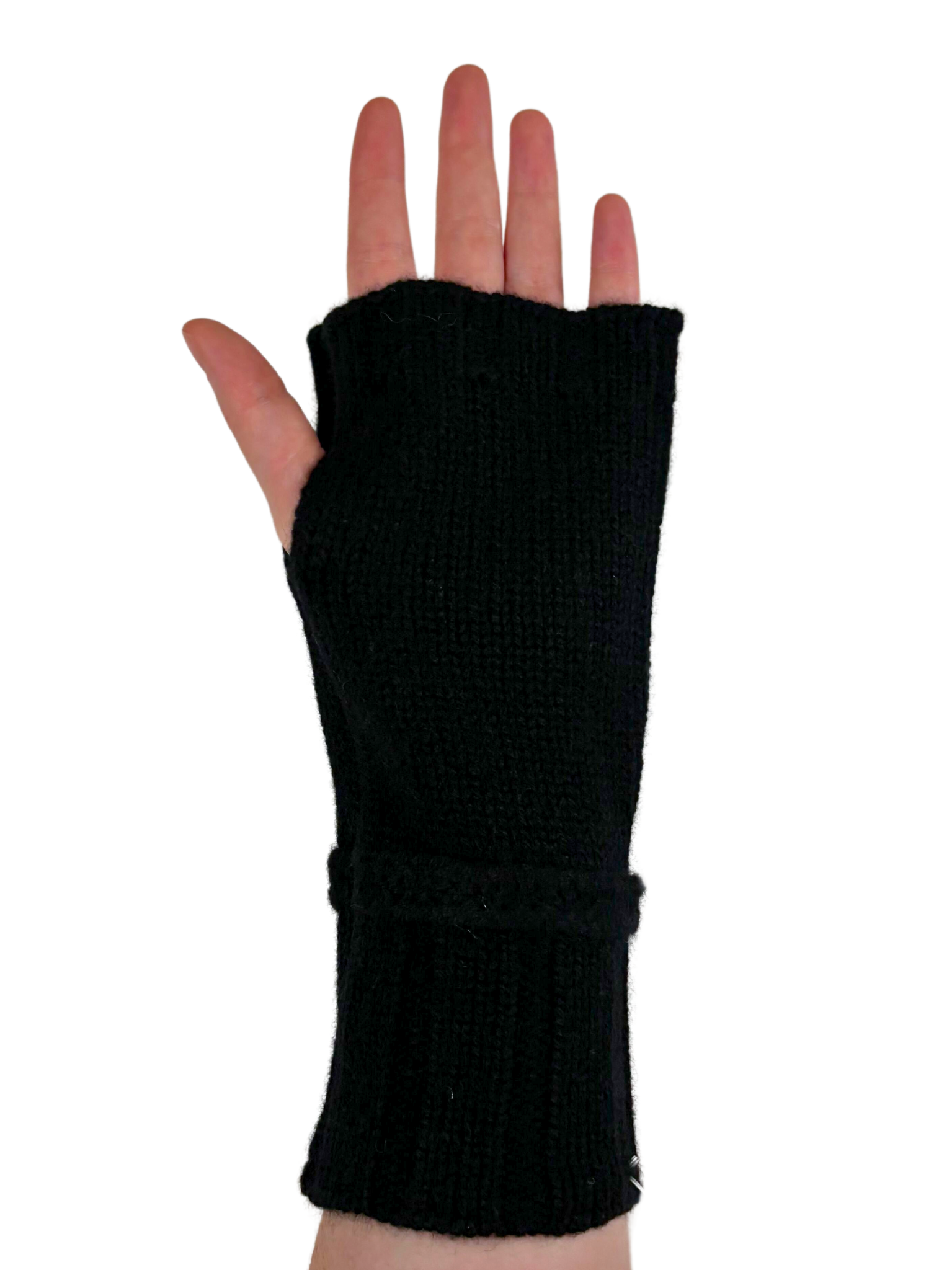 ACCESSORIES CASHMERE MITTENS IN BLACK Brazeau Tricot