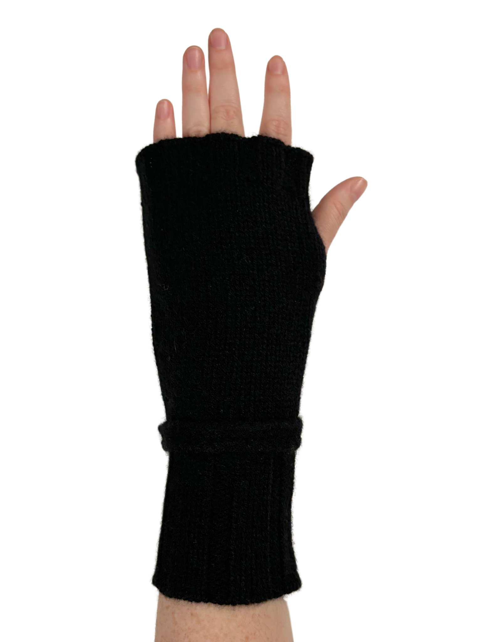 ACCESSORIES CASHMERE MITTENS IN BLACK Brazeau Tricot