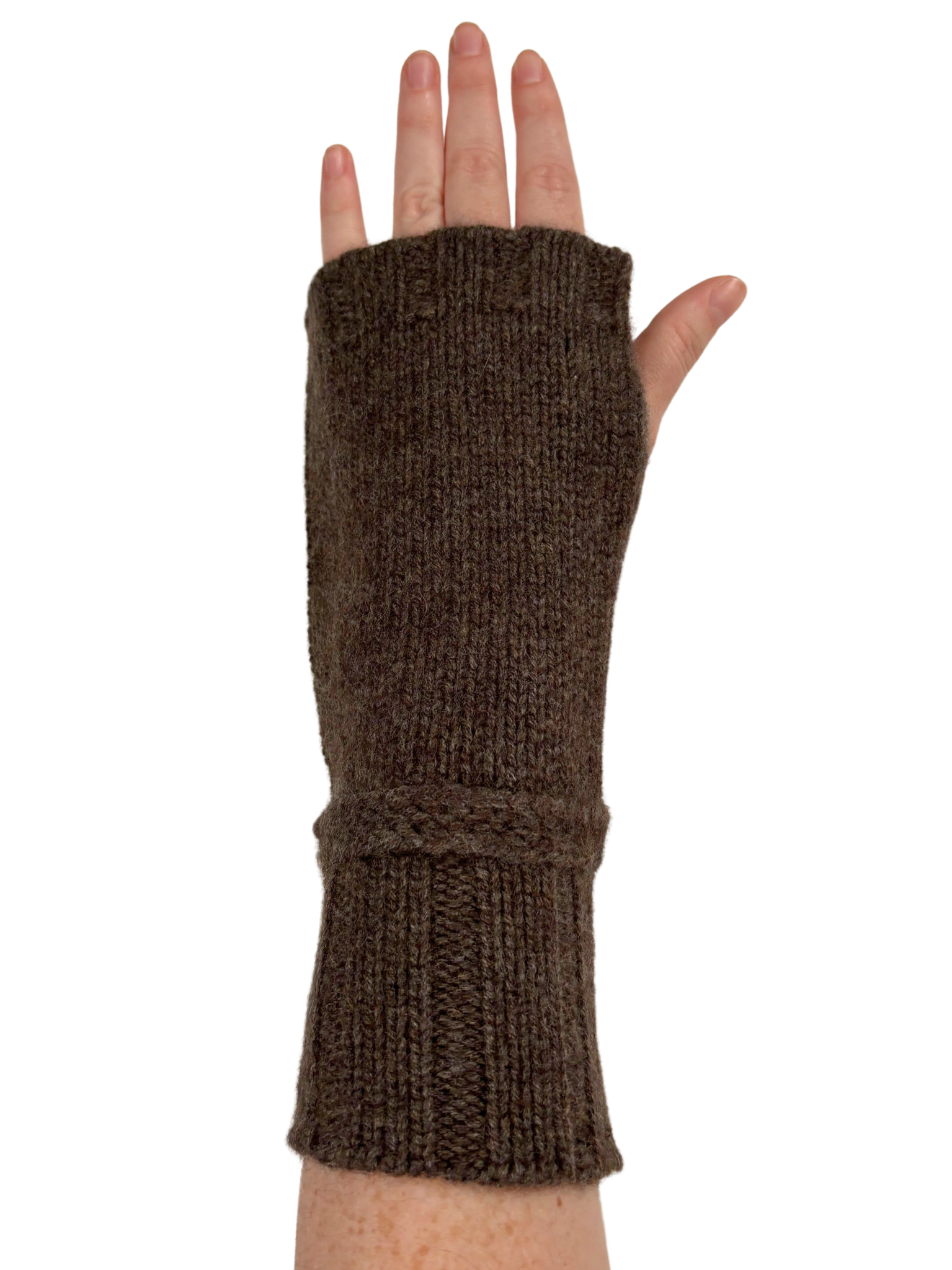 ACCESSORIES CASHMERE MITTENS IN BrOWN Brazeau Tricot