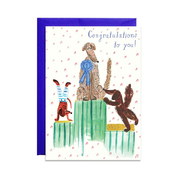 Greeting & Note Cards Mr. Boddington Westminster Blue Ribbon Greeting Card Mr. Boddington