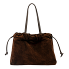 HANDBAGS Asisi Tote in Chocolate Suede Lemiz