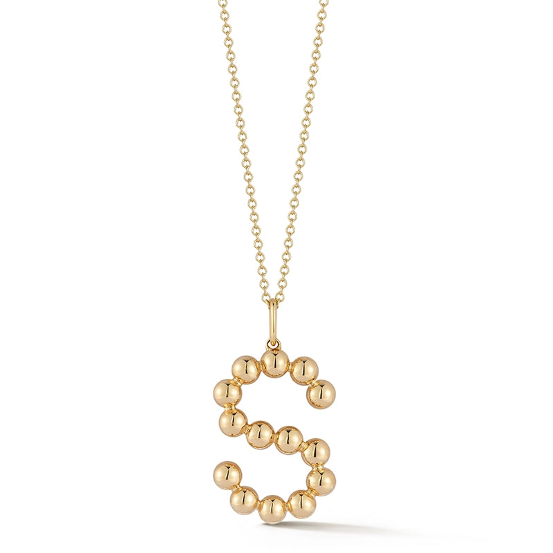 JEWELRY Poppy Rae Initial Necklace in Yellow Gold Dana Rebecca