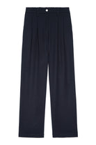 PANTS/SHORTS Flannel Pleated Pant In Navy Donni