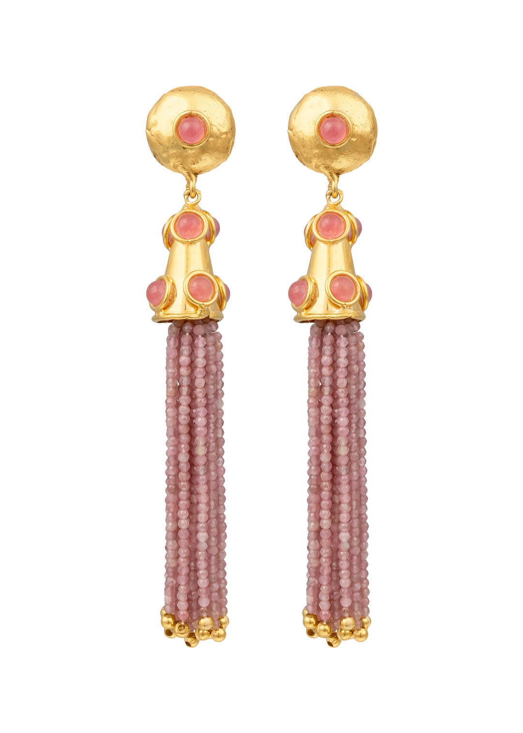 Earrings Sylvia Toledano Gio Earring in Pink Jade Sylvia Toledano