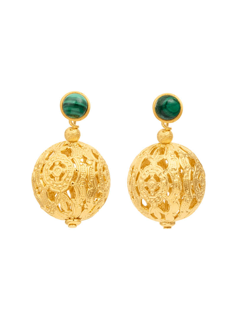 FASHION JEWELRY Renaissance Earrings in Malachite Sylvia Toledano