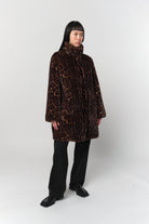 COATS/JACKET Blair Leopard Mid-Length Coat in Dark Leopard Apparis