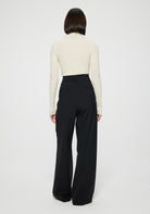 Pants Róhe Wide Leg Tailored Trouser in Noir Rohe