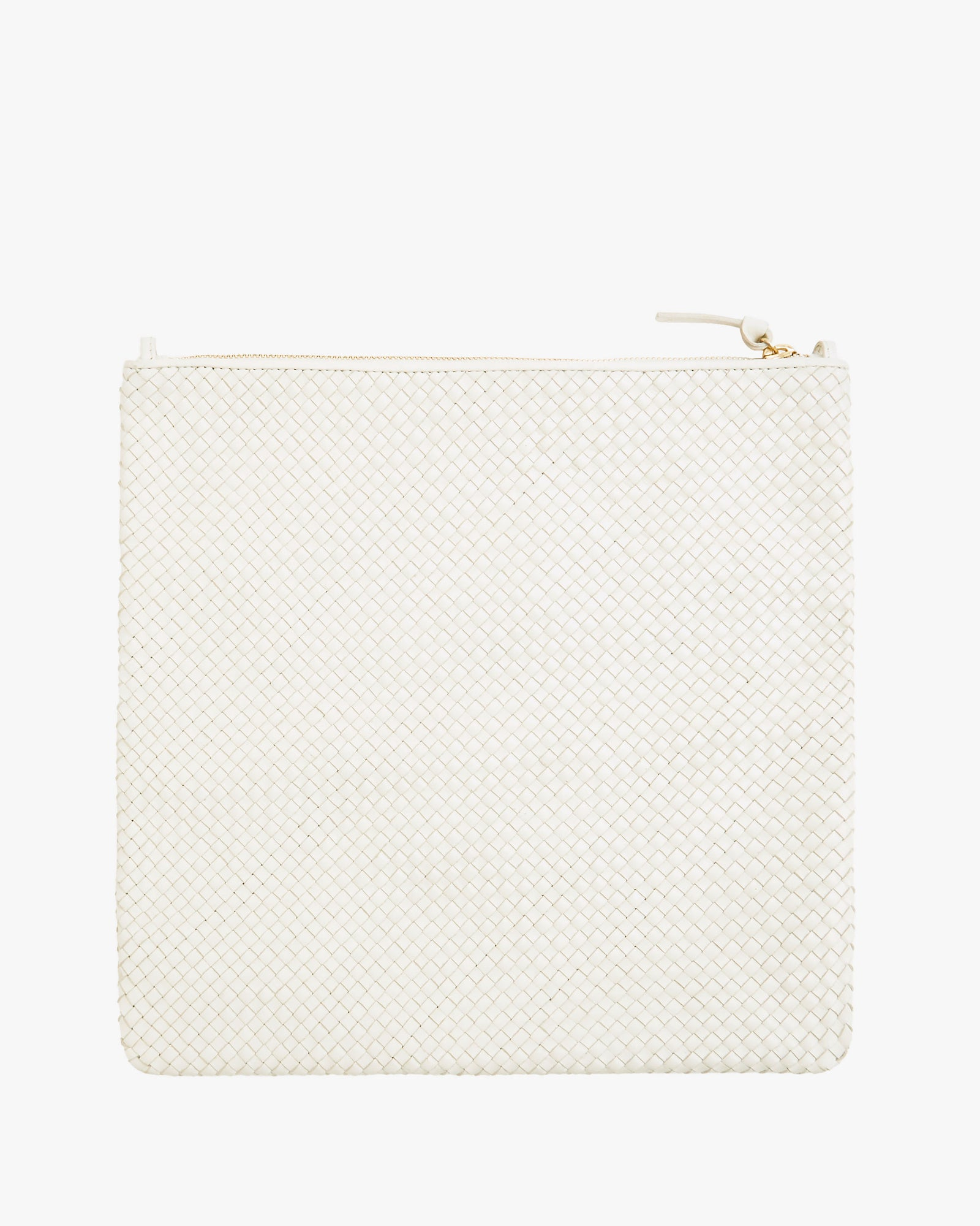 HANDBAGS Foldover Woven Clutch in Brie Clare V.