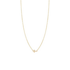 JEWELRY Itty Bitty Diamond Cross Necklace in Yellow Gold Zoe Chicco