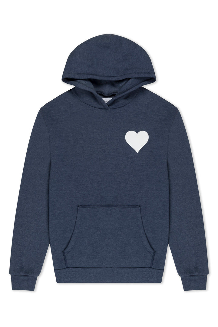 LOUNGE Heart Hoodie in Navy SPRWMN