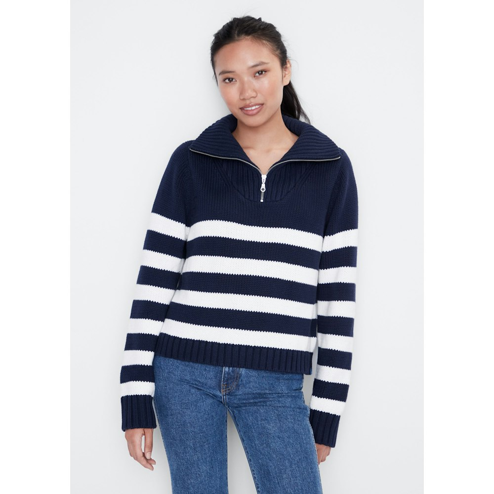 SWEATERS THE MATEY SWEATER IN NAVY/WHITE Kule