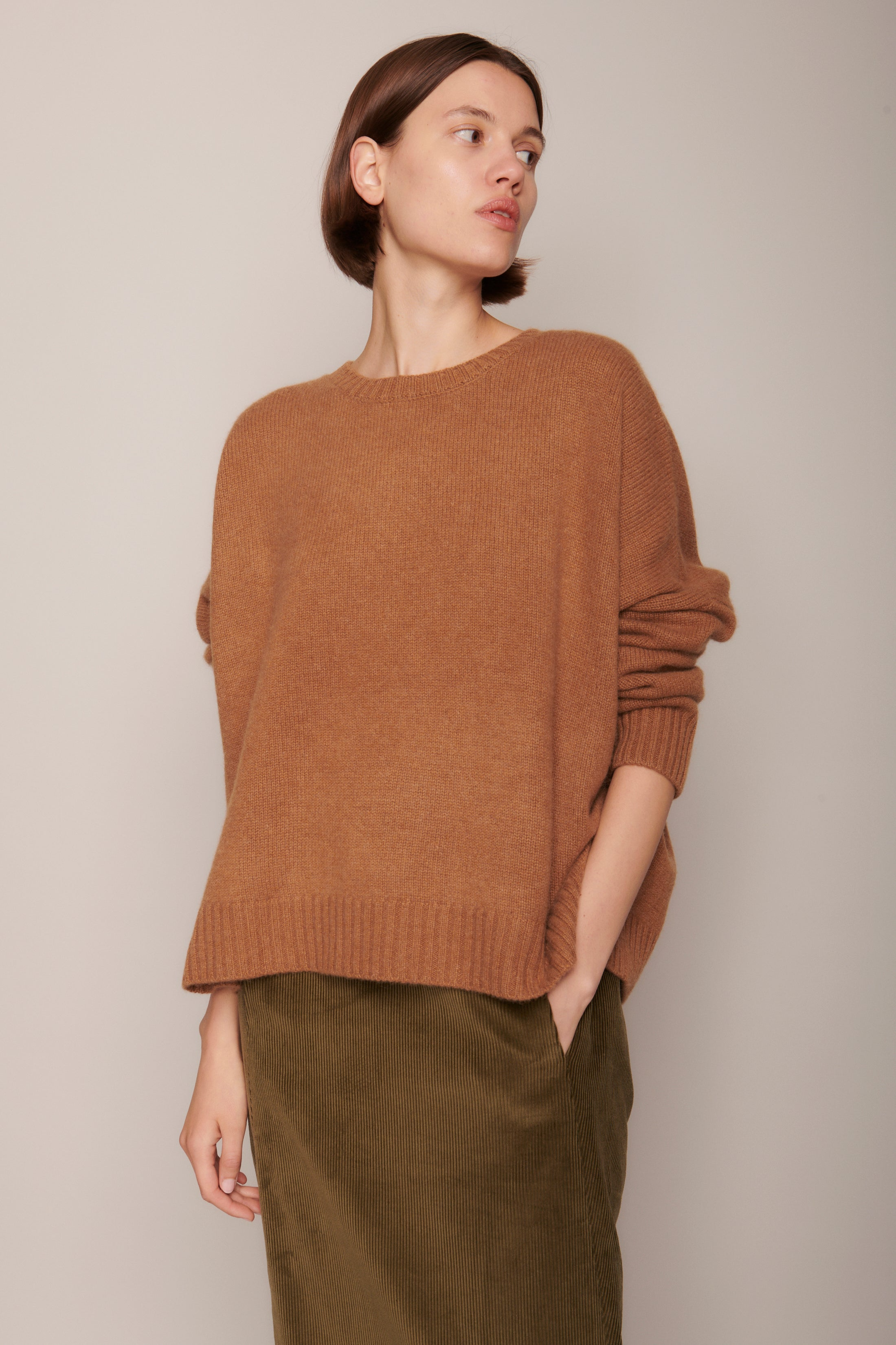 Sweaters Organic by John Patrick Wide Pullover in Vicuna Organic by John Patrick