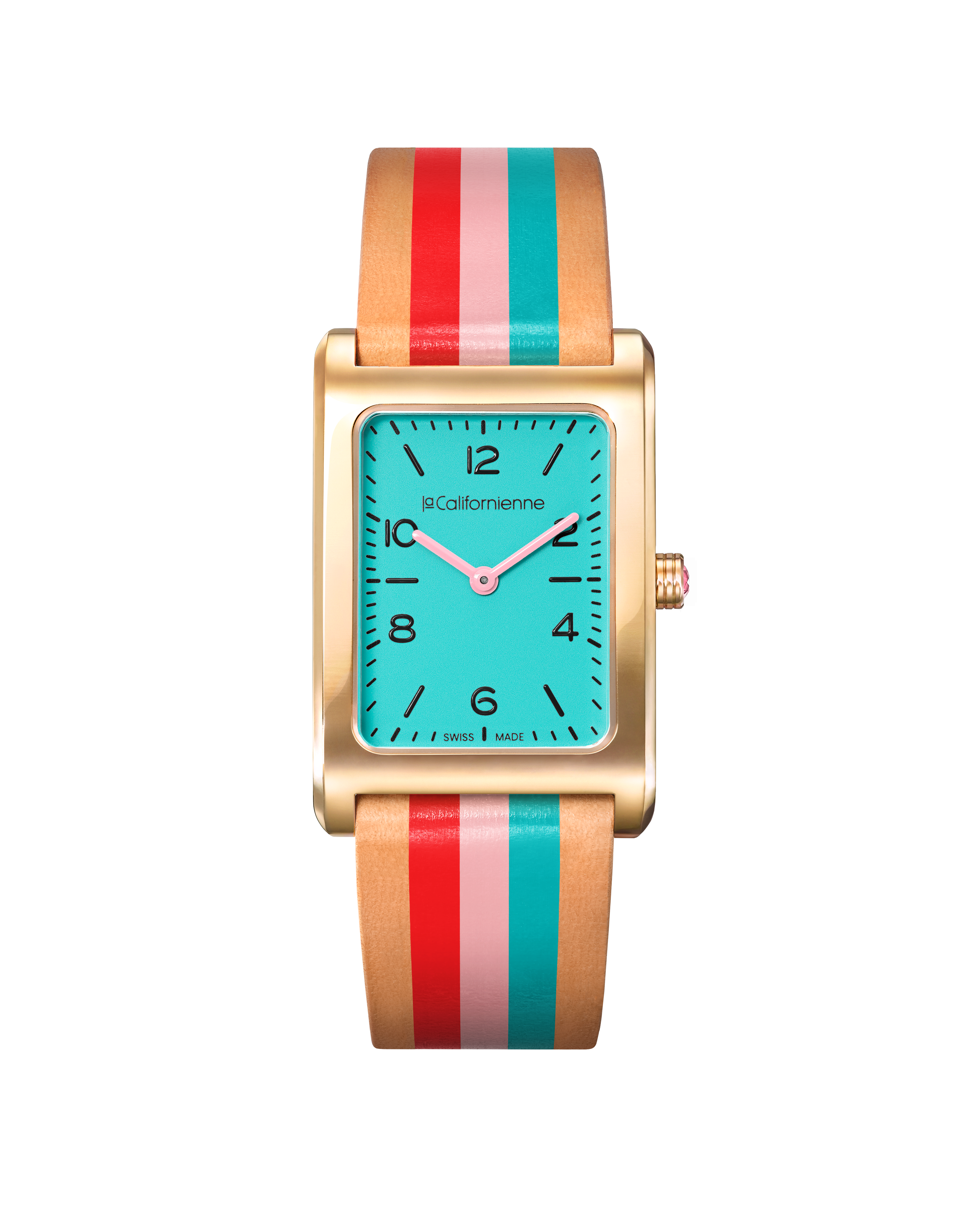 Watches La Californienne Daybreak Watch in Aqua, Red and Pink La Californienne