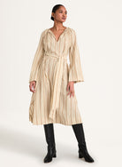 DRESSES/JUMPSUITS Ami Stripe Dress in Driftwood Merlette