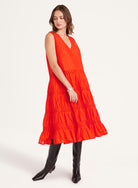 DRESSES/JUMPSUITS Wallis Smocked Dress in Flame Merlette