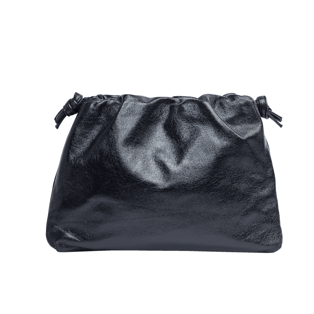 HANDBAGS Monica Clutch in Metallic Black Lemiz