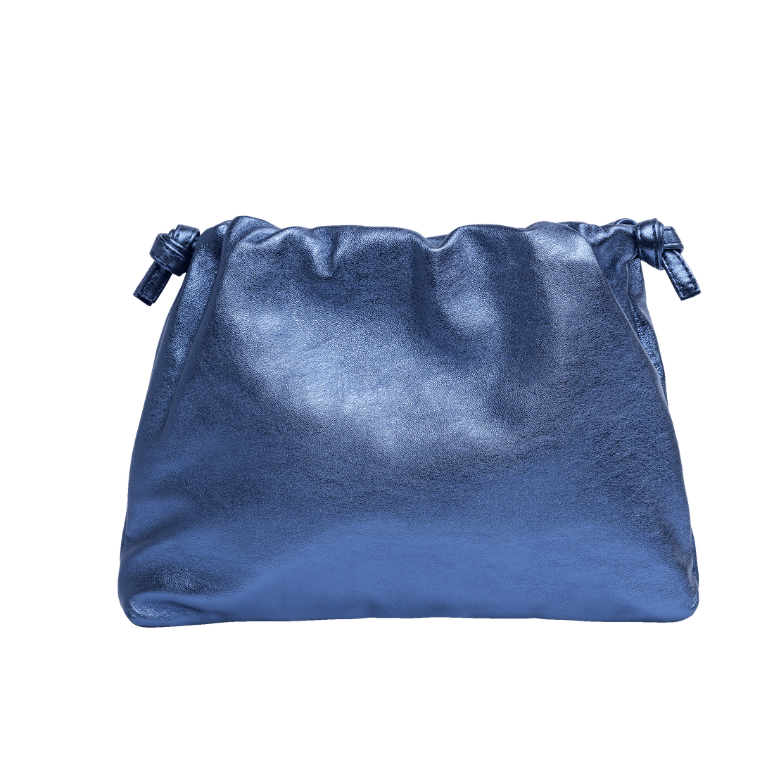 HANDBAGS Monica Clutch in Metallic Navy Lemiz