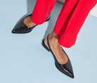 SHOES Marie Slingback Flats in Croco Black Freda Salvador