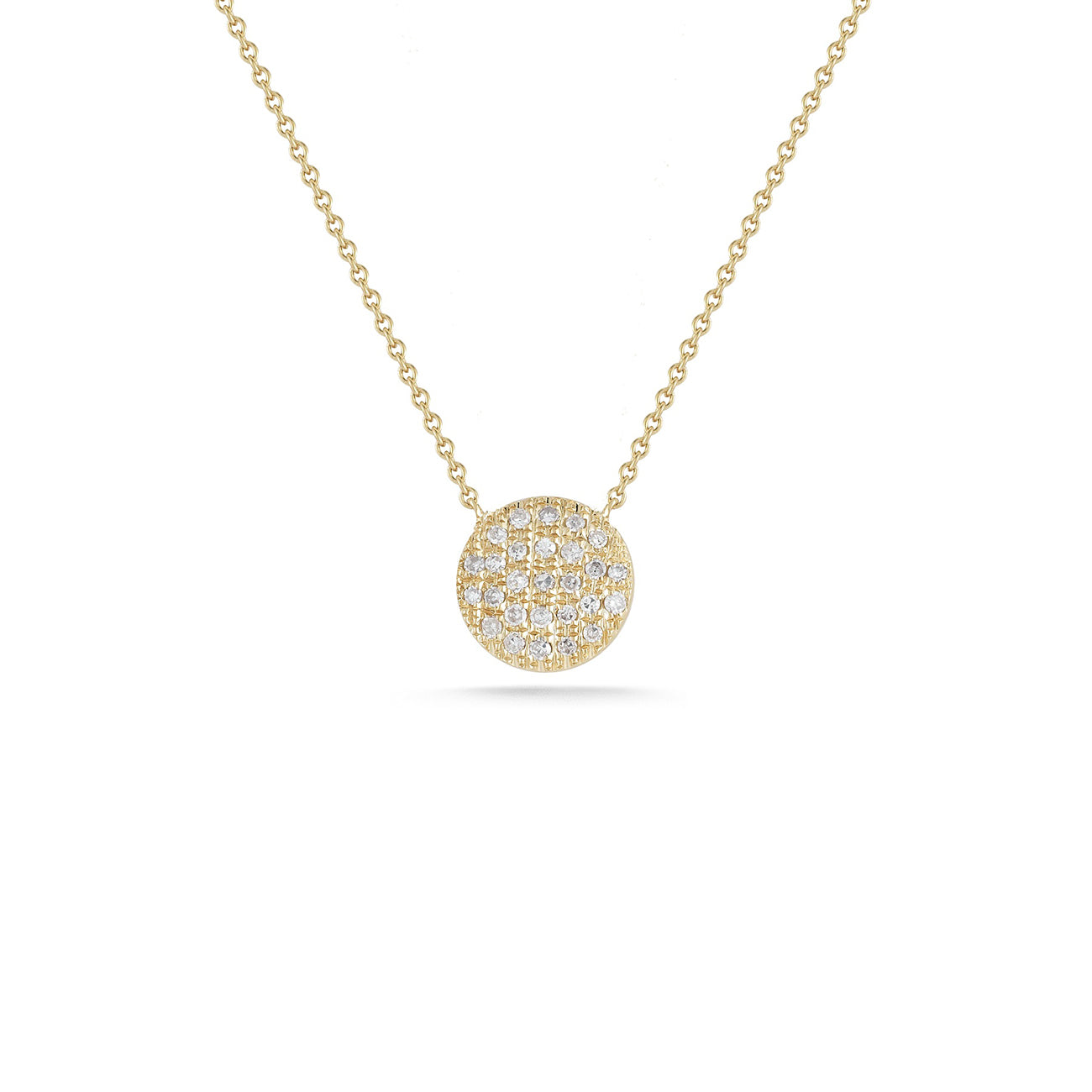 Necklaces Dana Rebecca Lauren Joy Disc Necklace in All Yellow Gold Dana Rebecca