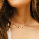 JEWELRY Lulu Jack Graduating Tennis Necklace in White Gold Dana Rebecca