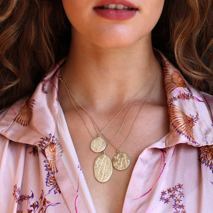 JEWELRY Leo Astrology Necklace in Yellow Gold Brooke Gregson