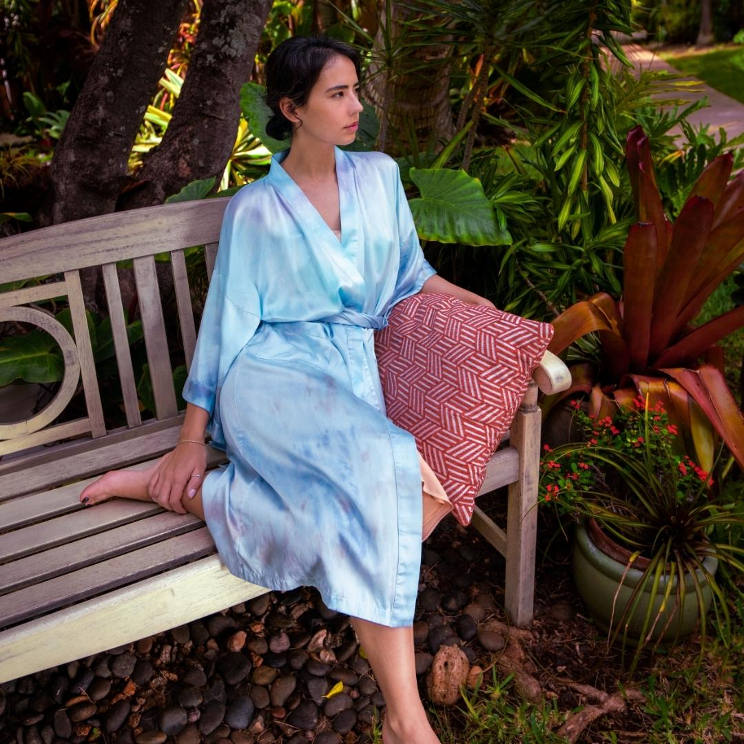 Robes Aoki Designs Hand Dyed Silk Robes Aoki Designs