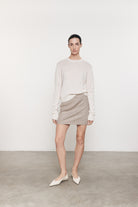 SWEATERS Cashmere Easy Long Sweater in Chalk Enza Costa