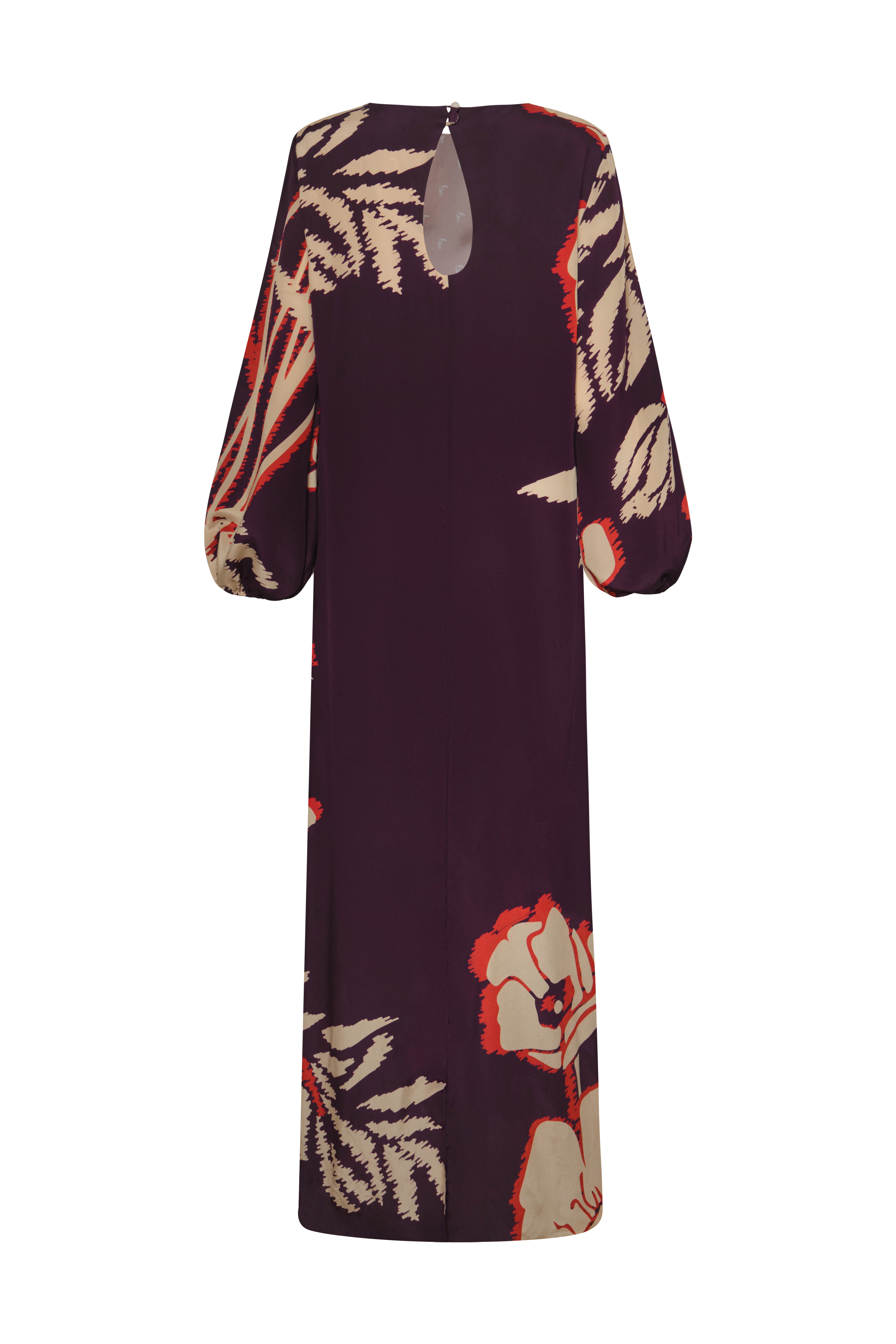 DRESSES/JUMPSUITS Lisboa Crepe Chine Maxi Dress in Purple Juan De Dios