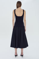 DRESSES/JUMPSUITS SILAS KNIT BODICE MIDI DRESS Simkhai