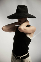 HATS WAVERLY HAT IN BLACK Janessa Leone