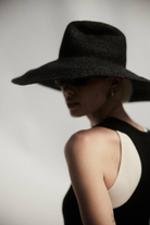 HATS WAVERLY HAT IN BLACK Janessa Leone