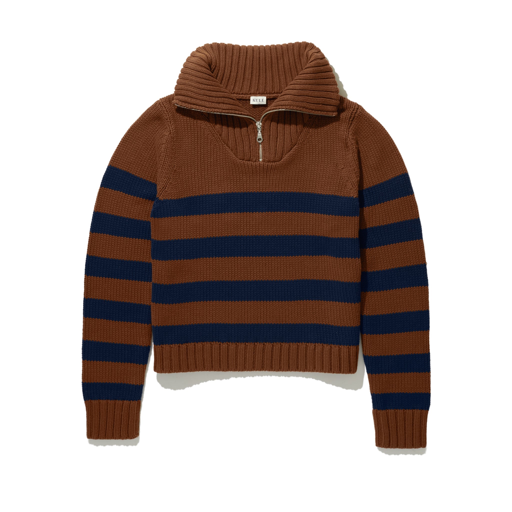 SWEATERS THE MATEY SWEATER IN VICUNA/NAVY Kule