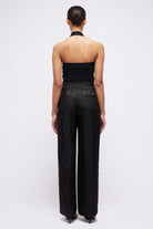 Pants Simkhai Kyra Wide Leg Pant in Black Python Simkhai