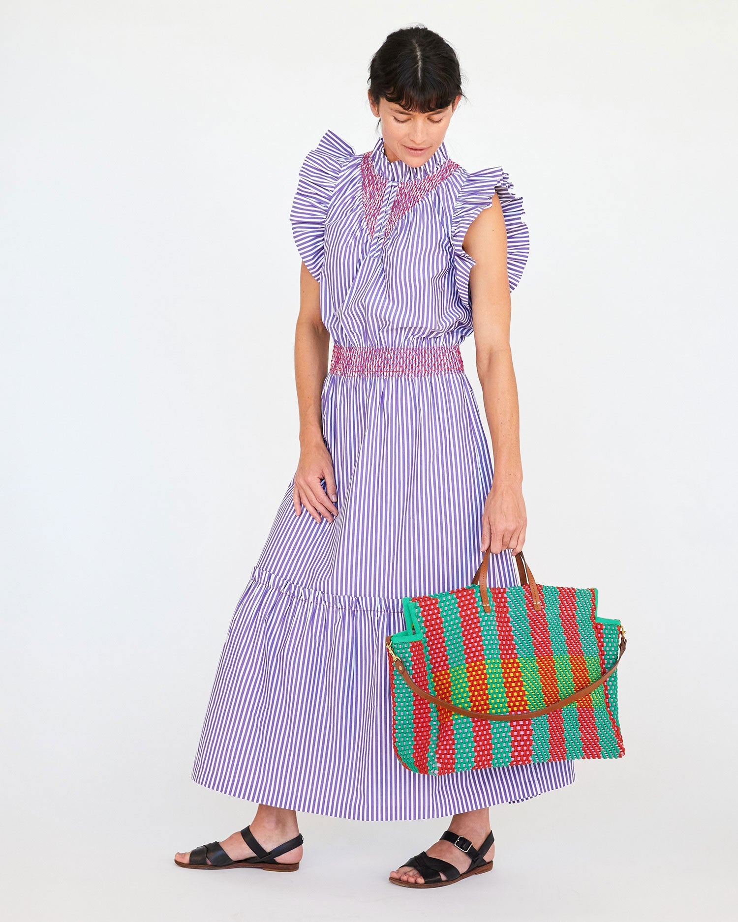 Buy Clare V. Summer Simple Tote Bag In Condesa Plaid - Multi At 34