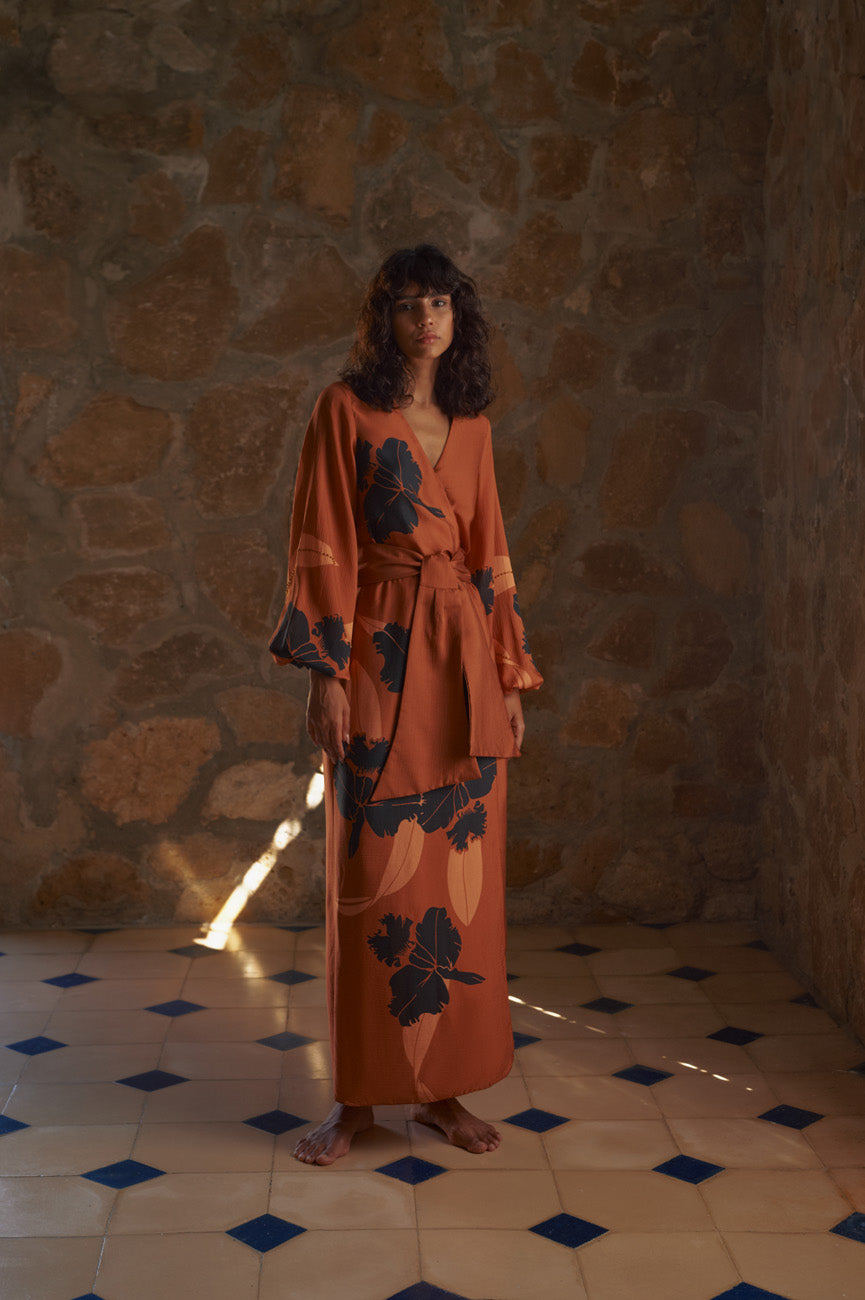 DRESSES/JUMPSUITS TERTULIA MARTELLATO SILK MAXI DRESS Juan De Dios