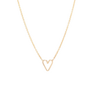 JEWELRY Small Open Heart Necklace in Yellow Gold Zoe Chicco