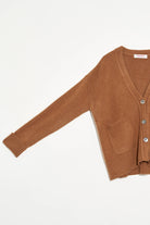 SWEATERS TWO POCKET CARDIGAN IN VICUNA Organic by John Patrick