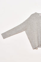 SWEATERS Wide Pullover in Grey Melange Organic by John Patrick