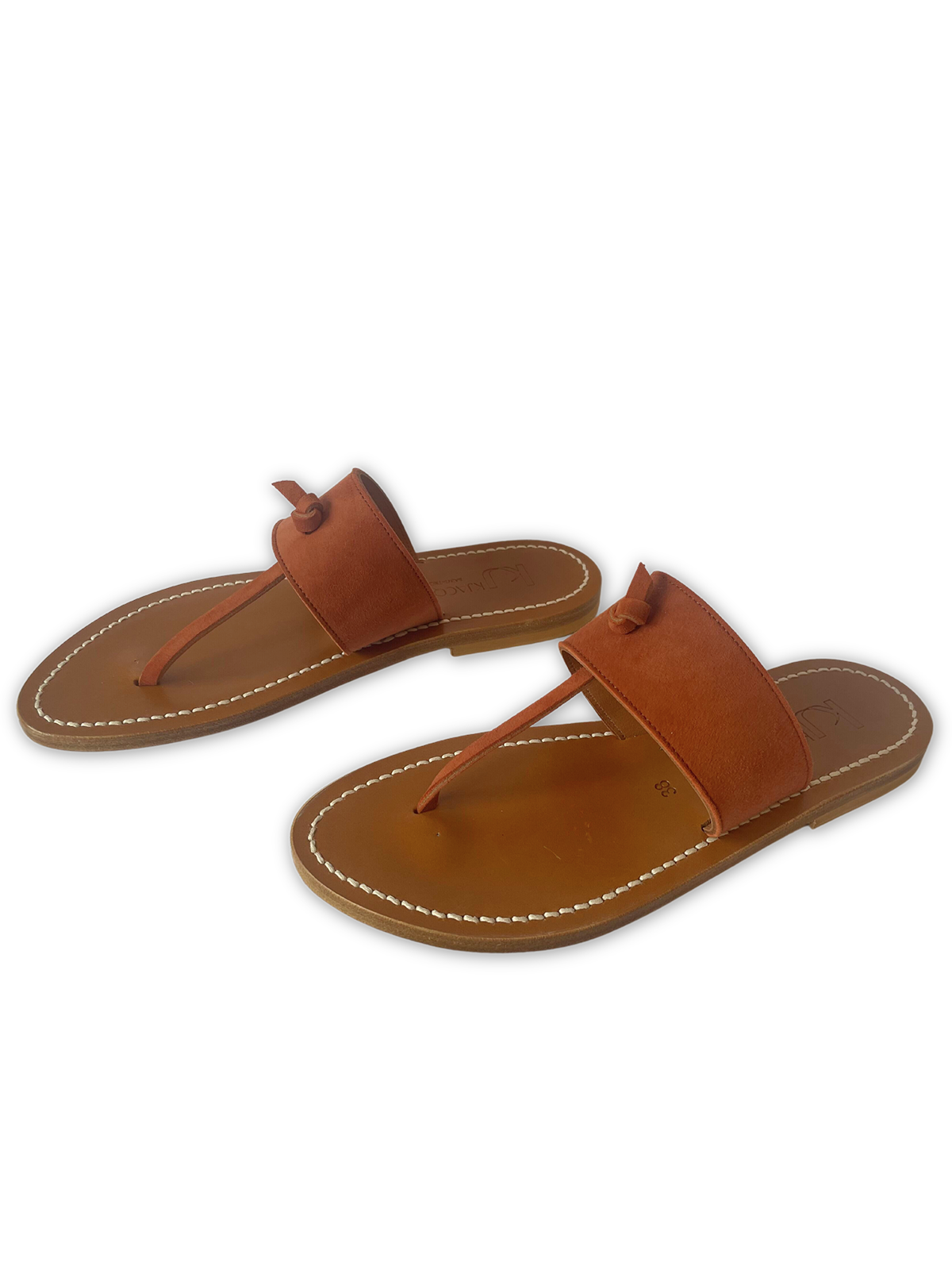 Shoes K. Jacques T Strap Sandal in Terracotta K. Jacques