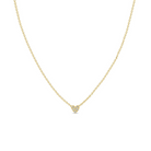 JEWELRY Itty Bitty Diamond Heart Necklace in Yellow Gold Zoe Chicco