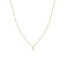JEWELRY Itty Bitty Crescent Moon Necklace in Yellow Gold Zoe Chicco