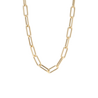 JEWELRY Paperclip Chain Necklace in Yellow Gold Zoe Chicco