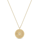 JEWELRY Large Sunbeam Madallion Necklace in Yellow Gold Zoe Chicco