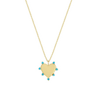 JEWELRY 7 Turquoise Heart Necklace in Yellow Gold Zoe Chicco