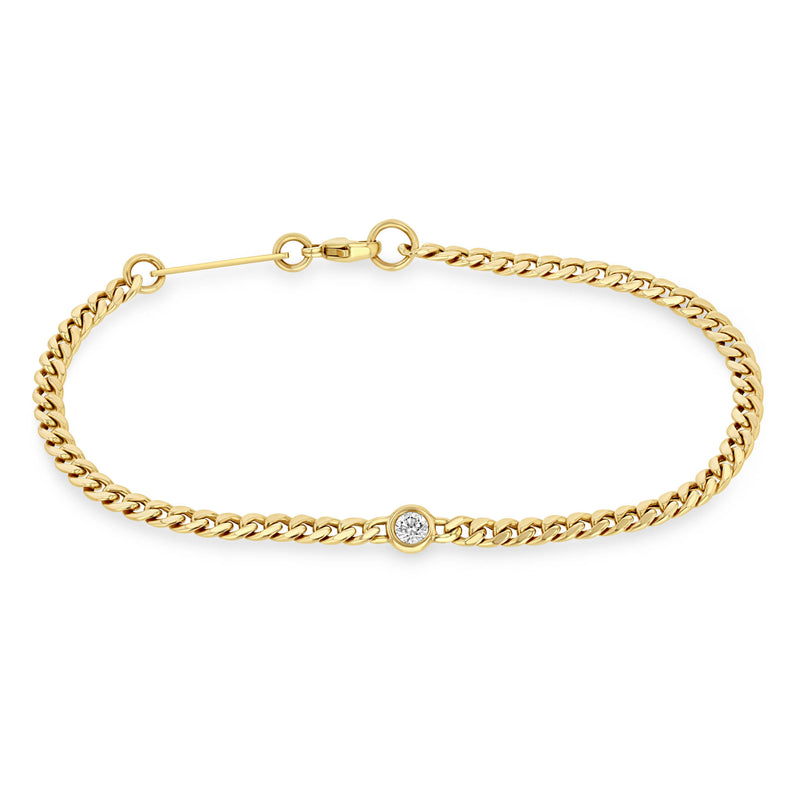 JEWELRY FLOATING DIA BR W/.10TCW, CURB CHAIN ZOE CHICCO