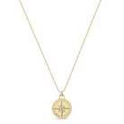 JEWELRY Small Dimaond Compass Necklace in Yellow Gold Zoe Chicco