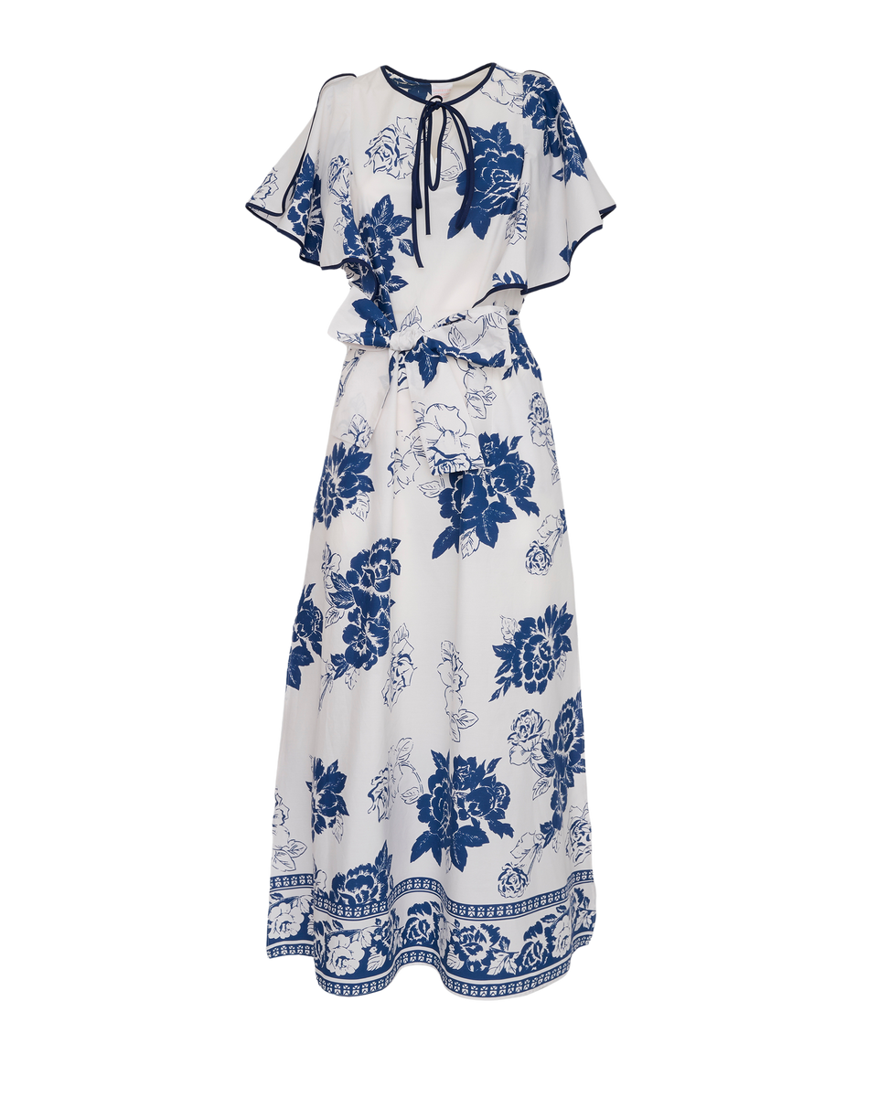 Daisy Dress in Blue Roses – Serafina