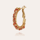 FASHION JEWELRY Lyre Lucky Hoop in Carnelian GAS Bijoux